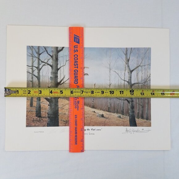 Les Kouba Leaving the Cut-Over SIGNED Print 12X16" Grouse Limited Edition Origin - Picture 3 of 16